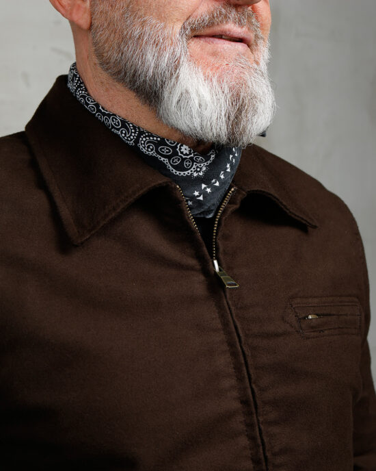 1932-roadster-jacket-moleskin-soil-brown-9 1932 Roadster Jacket Moleskin Soil Brown - Vue 9