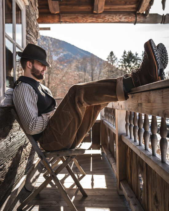 Botte Pike Brothers Bottes Montagne Pike Brothers 1946 Mountaineer Boots Bourbon face