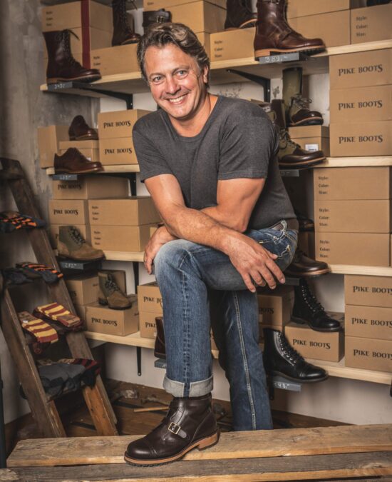 Botte Pike Brothers Bottes Tanker Pike Brothers 1945 Tanker Boots Brown face