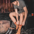 Chaussettes 1963 Utility Socks Walt Orange Pike Brothers - taille M
