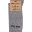 Chaussettes Pike Brothers 1963 Service Socks Gris coton robuste - vue de face