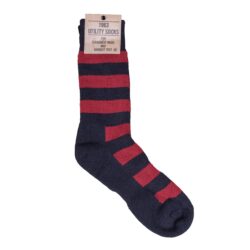 Chaussettes Pike Brothers 1963 Utility Socks Walt Red laine epaisse - vue face