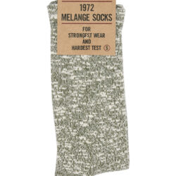 Chaussettes Pike Brothers 1972 Melange Olive coton - face