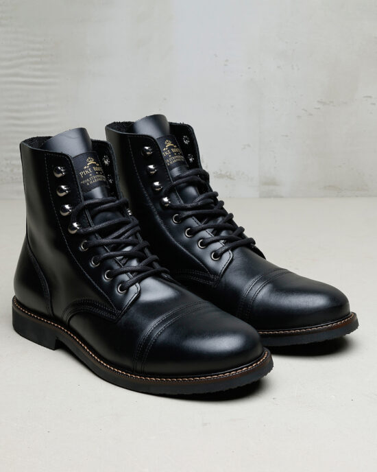 Chaussure Pike Brothers Chaussures Basses Pike Brothers 1966 Low Quarters Black face