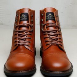 Chaussure Pike Brothers Chaussures Basses Pike Brothers 1966 Low Quarters Redwood Brown face