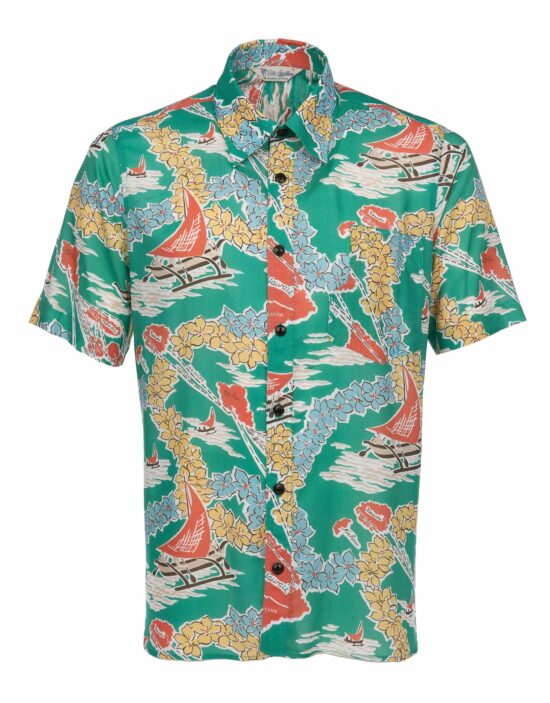 Chemise Pike Brothers 1937 Roamer Short Sleeve Hapuna Green - vue face