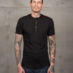 Henley Pike Brothers 1927 Short Sleeve Faded Black - vue face