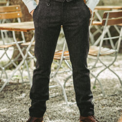 Pantalon Pike Brothers Pantalon Taille Haute Pike Brothers 1947 Harvester Trousers Glasgow Grey face