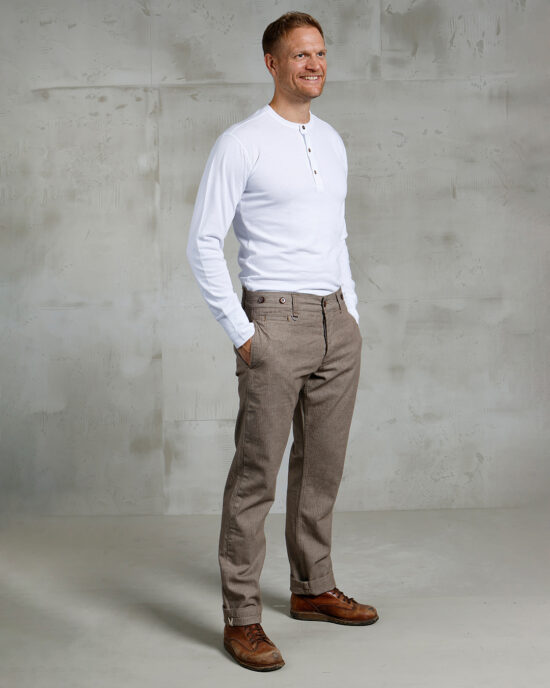 Pantalon Pike Brothers Pantalon Pike Brothers 1947 Harvester Trousers HBT Brown face