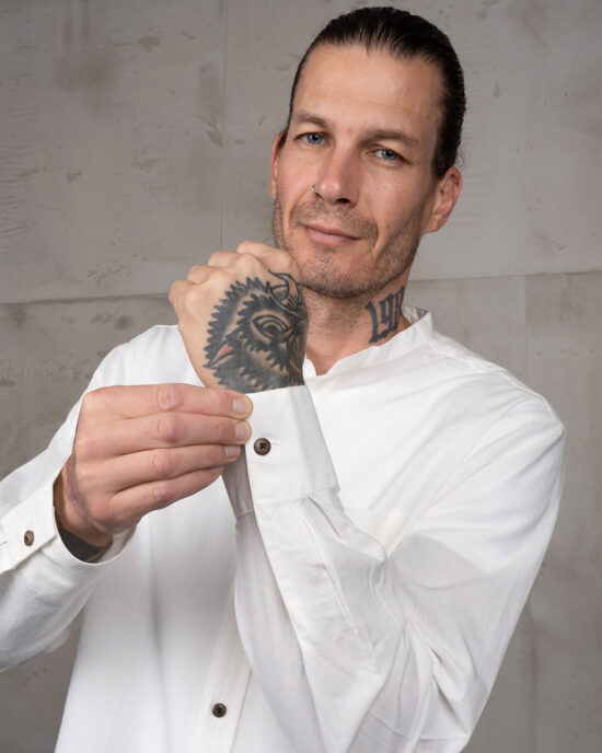 Pike Brothers Buccanoy White Chambray back Pike Brothers Buccanoy White Chambray back