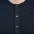 Pike Brothers Henley LS Mojave Blue placket