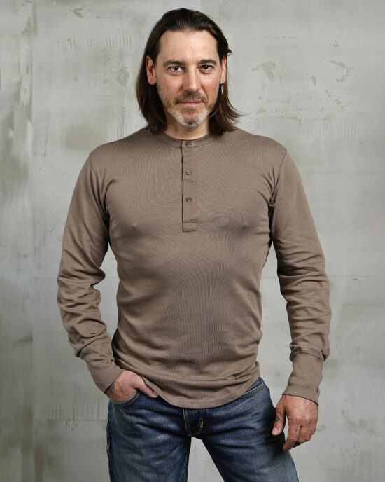 Pike Brothers 1927 Henley Long Sleeve Mud - front