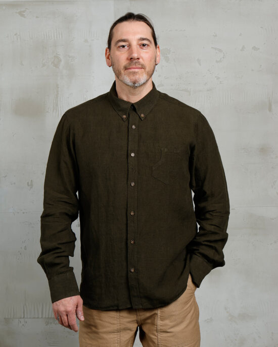 Pike Brothers Surveyor Shirt Clifden Green front