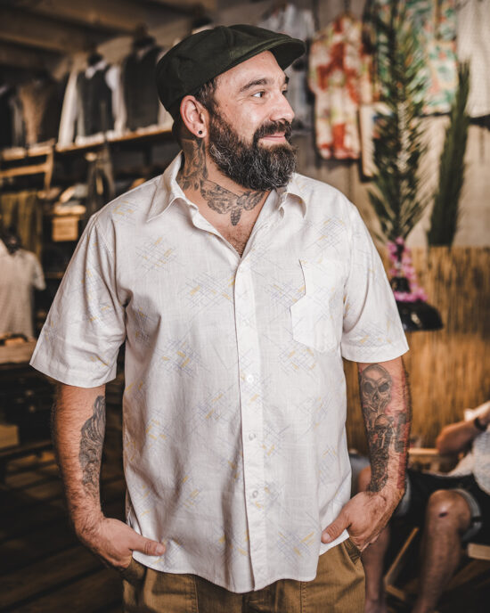 Pike Brothers Roamer Short Sleeve Sportswear White - front