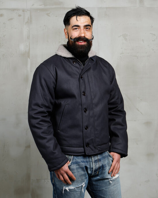 Pike Brothers 1944 N1 Deck Jacket - Elephant Skin Fabric Closeup pike-brothers-1944-n1-deck-jacket-elephant-skin-fabric-closeup