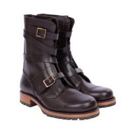 Pike Brothers 1945 Tanker Boots Brown - face cuir vintage