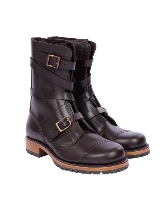 Pike Brothers 1945 Tanker Boots Brown front Pike Brothers 1945 Tanker Boots Brown - front vintage leather