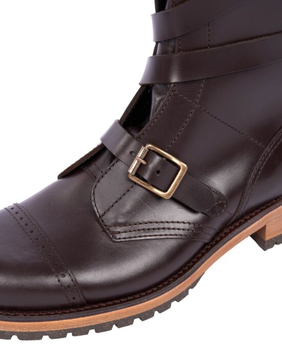 Pike Brothers 1945 Tanker Boots Brown semelle Pike Brothers 1945 Tanker Boots Brown - semelle cuir vintage