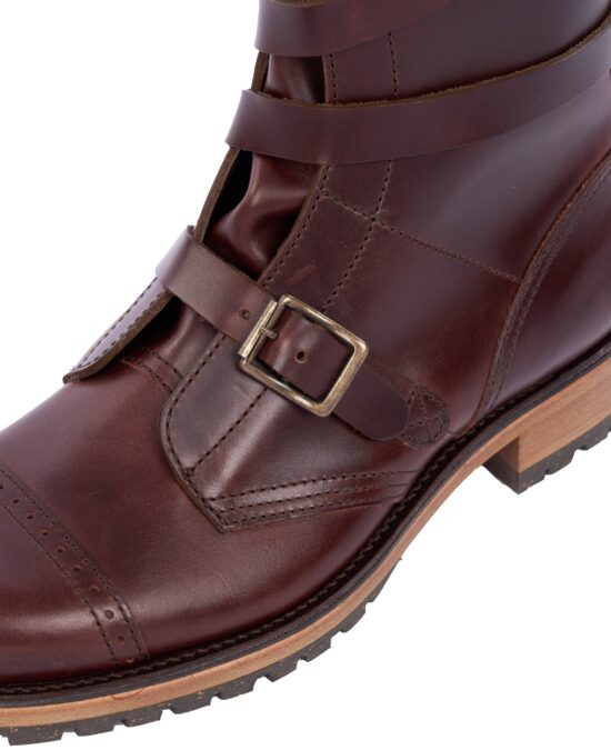 Pike Brothers 1945 Tanker Boots Cognac semelle Pike Brothers 1945 Tanker Boots Cognac - semelle cuir vintage