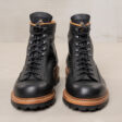 Pike Brothers 1946 Mountaineer Boots Black - profil cuir vintage