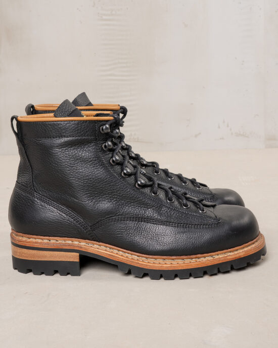 Pike Brothers 1946 Mountaineer Boots Black semelle Pike Brothers 1946 Mountaineer Boots Black - semelle cuir vintage