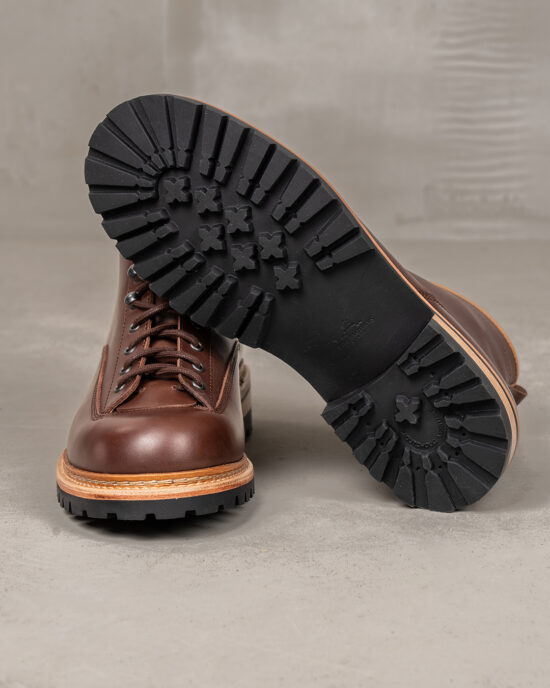 Pike Brothers 1946 Mountaineer Boots Bourbon detail couture Pike Brothers 1946 Mountaineer Boots Bourbon - detail couture cuir vintage