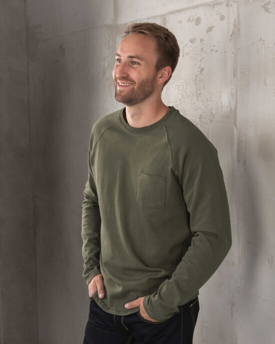 Pike Brothers 1947 Pep Shirt Brooklyn Green collar Crew neck detail Pep Shirt Brooklyn Green