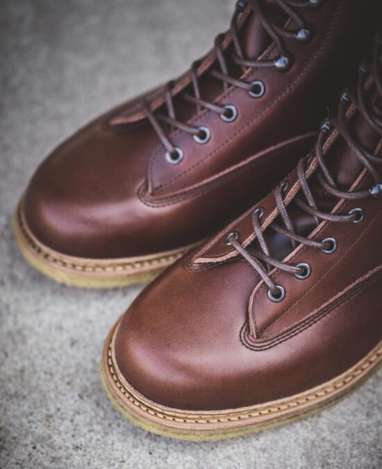 Pike Brothers 1947 Trapper Boots Brown detail Pike Brothers 1947 Trapper Boots Brown - detail cuir vintage