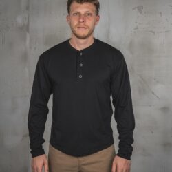 Pike Brothers 1963 Roadie Long Sleeve Texas Black front