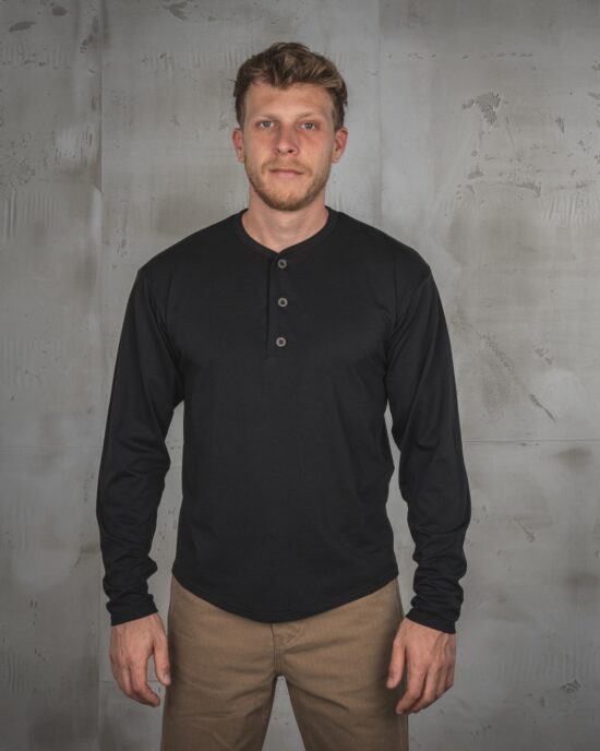 Pike Brothers 1963 Roadie Long Sleeve Texas Black front