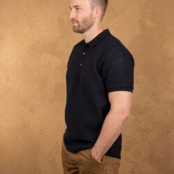 Pike Brothers 1963 Royal Polo Black - back view sixties tailored cut