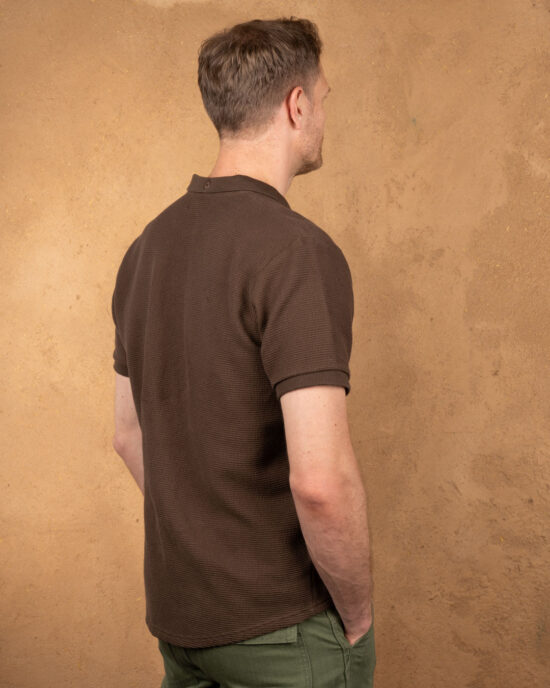 Pike Brothers 1963 Royal Polo Brown back view - sixties tailored cut Pike Brothers 1963 Royal Polo Brown - back view sixties tailored cut