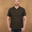 Pike Brothers 1963 Royal Polo Olive pique cotton - front studio view