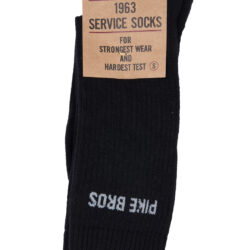 Pike Brothers 1963 Service Socks Black cotton - front view