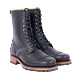 Pike Brothers 1966 Explorer Boots Black - front vintage leather