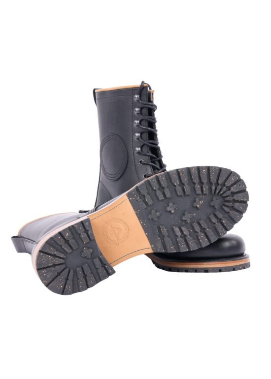 Pike Brothers 1966 Explorer Boots Black semelle Pike Brothers 1966 Explorer Boots Black - semelle cuir vintage