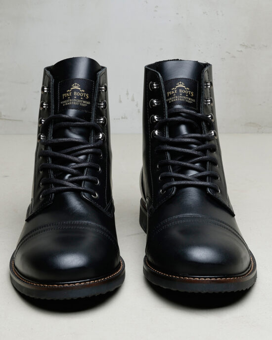 Pike Brothers 1966 Low Quarters Black profil Pike Brothers 1966 Low Quarters Black - profil cuir vintage