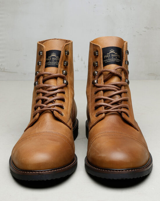 Pike Brothers 1966 Low Quarters Camel front Pike Brothers 1966 Low Quarters Camel - front vintage leather