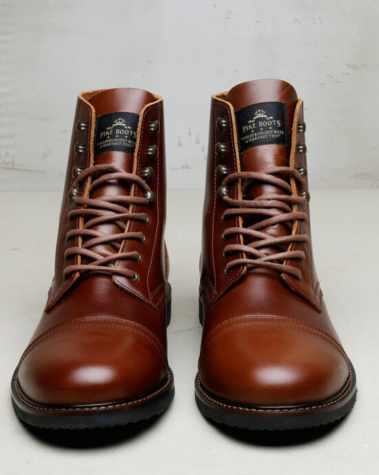 Pike Brothers 1966 Low Quarters Cognac Oiled eyelets Pike Brothers 1966 Low Quarters Cognac Oiled - eyelets vintage leather