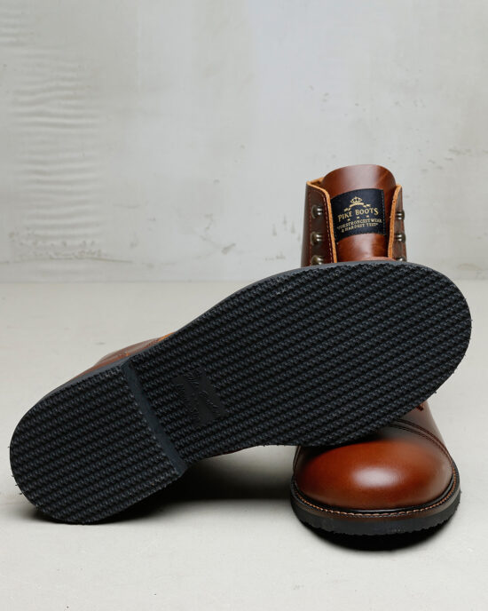 Pike Brothers 1966 Low Quarters Cognac Oiled leather detail Pike Brothers 1966 Low Quarters Cognac Oiled - leather detail vintage leather