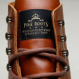 Pike Brothers 1966 Low Quarters Redwood Brown - detail cuir cuir vintage