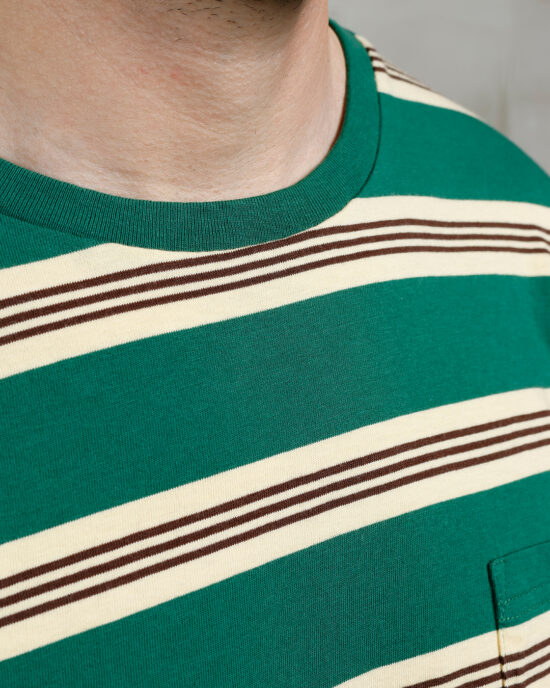 Pike Brothers 1971 Pocket Tee pocket detail Malibu Green Pocket detail Pike Brothers Pocket Tee Malibu Green