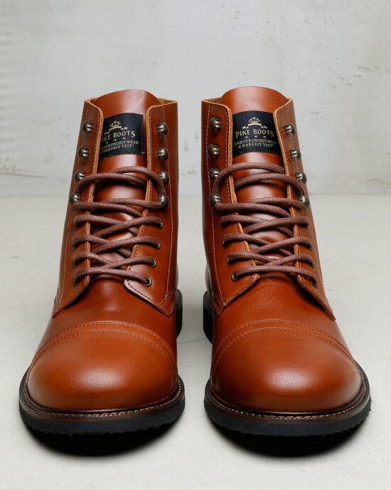 Pike Brothers Pike Brothers 1966 Low Quarters Redwood Brown Shoes front