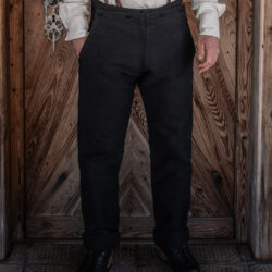 Pike Brothers Pike Brothers 1935 Machinist Trousers Elephant Skin Black - Vintage Workwear Black Cotton - front view