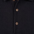 Texture coton pique noir polo Pike Brothers 1963 Royal Black - matiere respirante