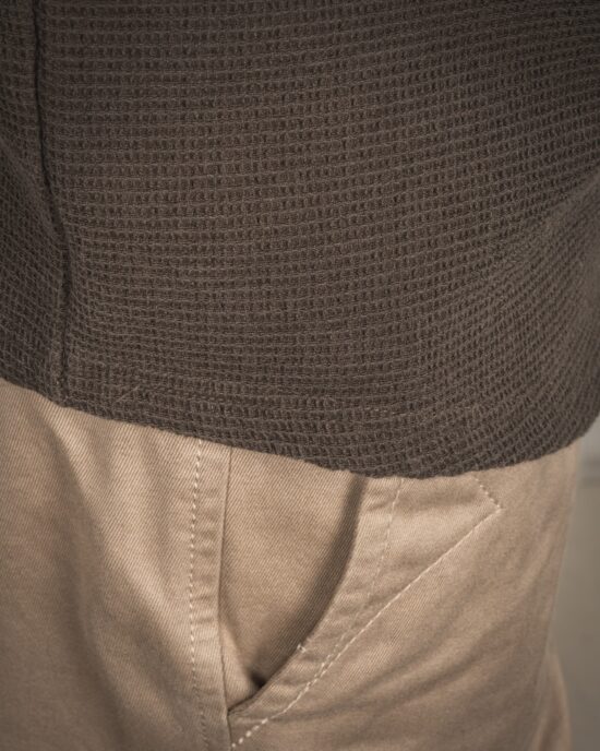 Polo 1963 Royal Olive tenue homme denim vintage kaki Tenue homme avec polo Pike Brothers 1963 Royal Olive et denim selvedge