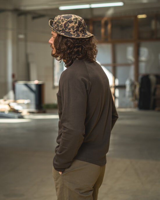 Sweat Pike Brothers 1947 Pep Shirt Brooklyn Grey col Detail col rond Pep Shirt Brooklyn Grey