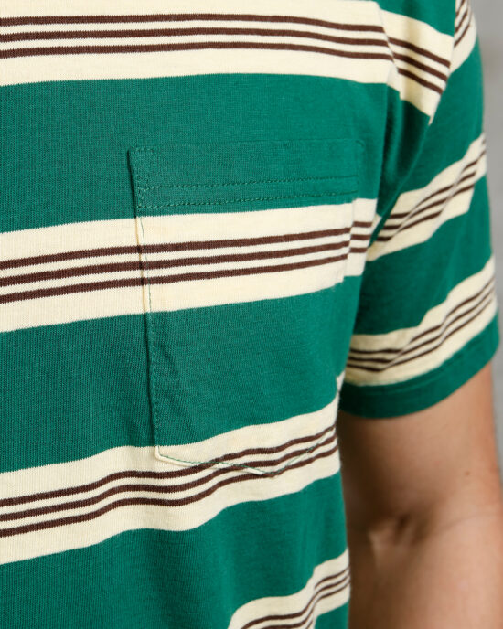 T-shirt Pike Brothers 1971 Pocket Tee tissu coton Malibu Green Tissu coton Pike Brothers Pocket Tee Malibu Green