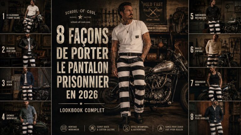 8 façons de porter le pantalon prisonnier en 2026 (lookbook complet)