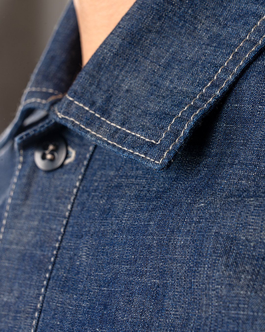 Army Denim Shirt Indigo Pike Brothers — vintage accessory, included accessory